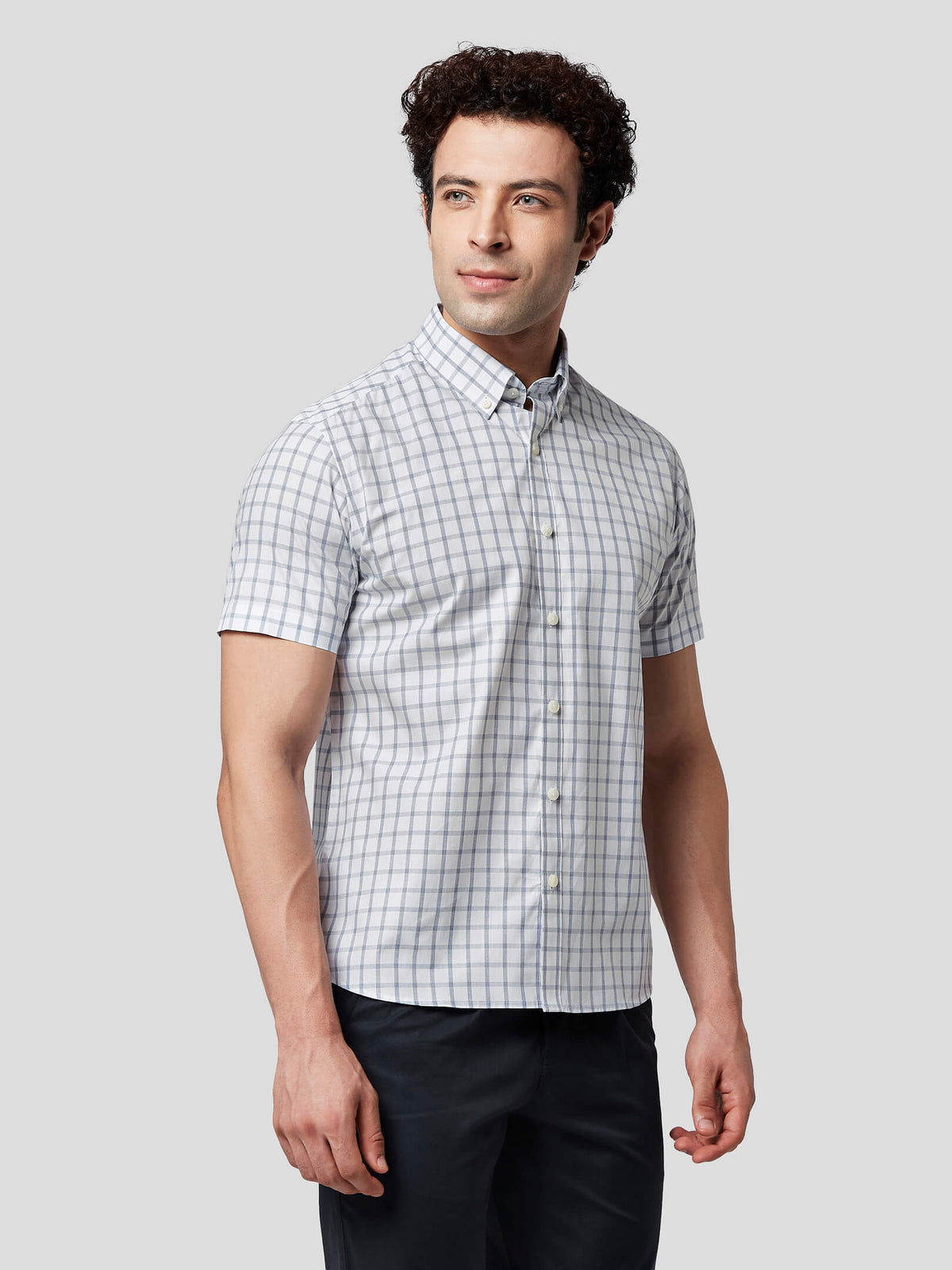 Resonance Short Sleeve Untuck Check Shirt