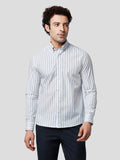 Eminence Blue Stripe Untuck Shirt