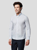 Eminence Blue Stripe Untuck Shirt