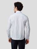 Eminence Blue Stripe Untuck Shirt