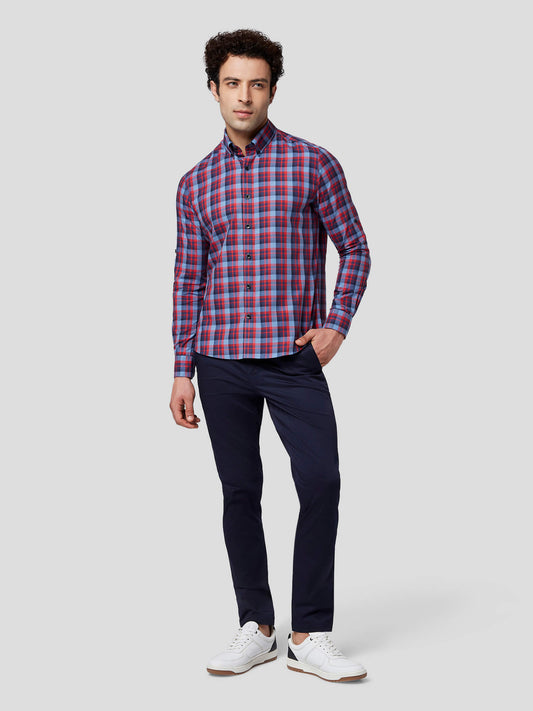 Ebullition Blue-Red Check Shirt