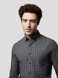 Aureole Achromatic Check Shirt