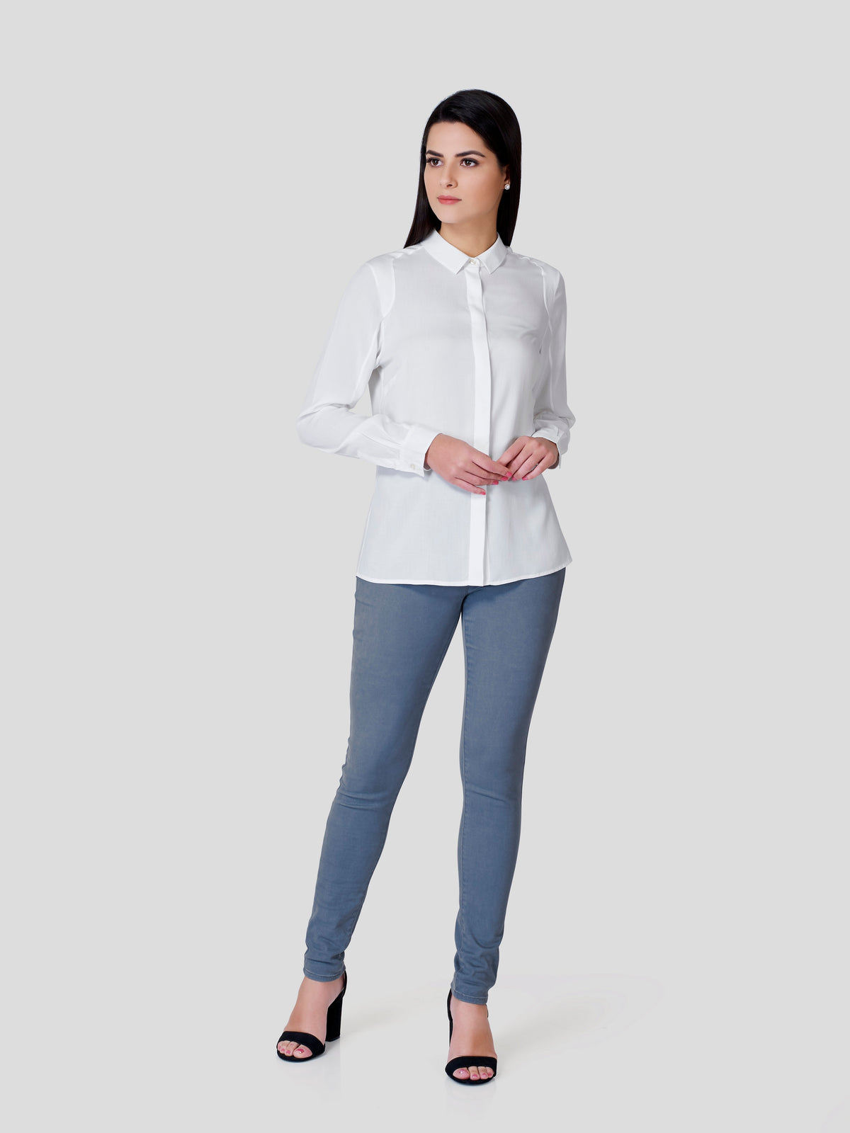 Formal shirt with Yoke Detail (White)