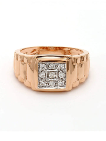 Real Diamond Mens Two Tone Ring - Zest Mélange 