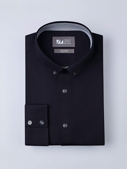 Classic Black Shirt - Zest Mélange 