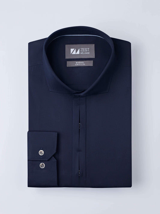 Pleated Placket Shirt - Zest Mélange 