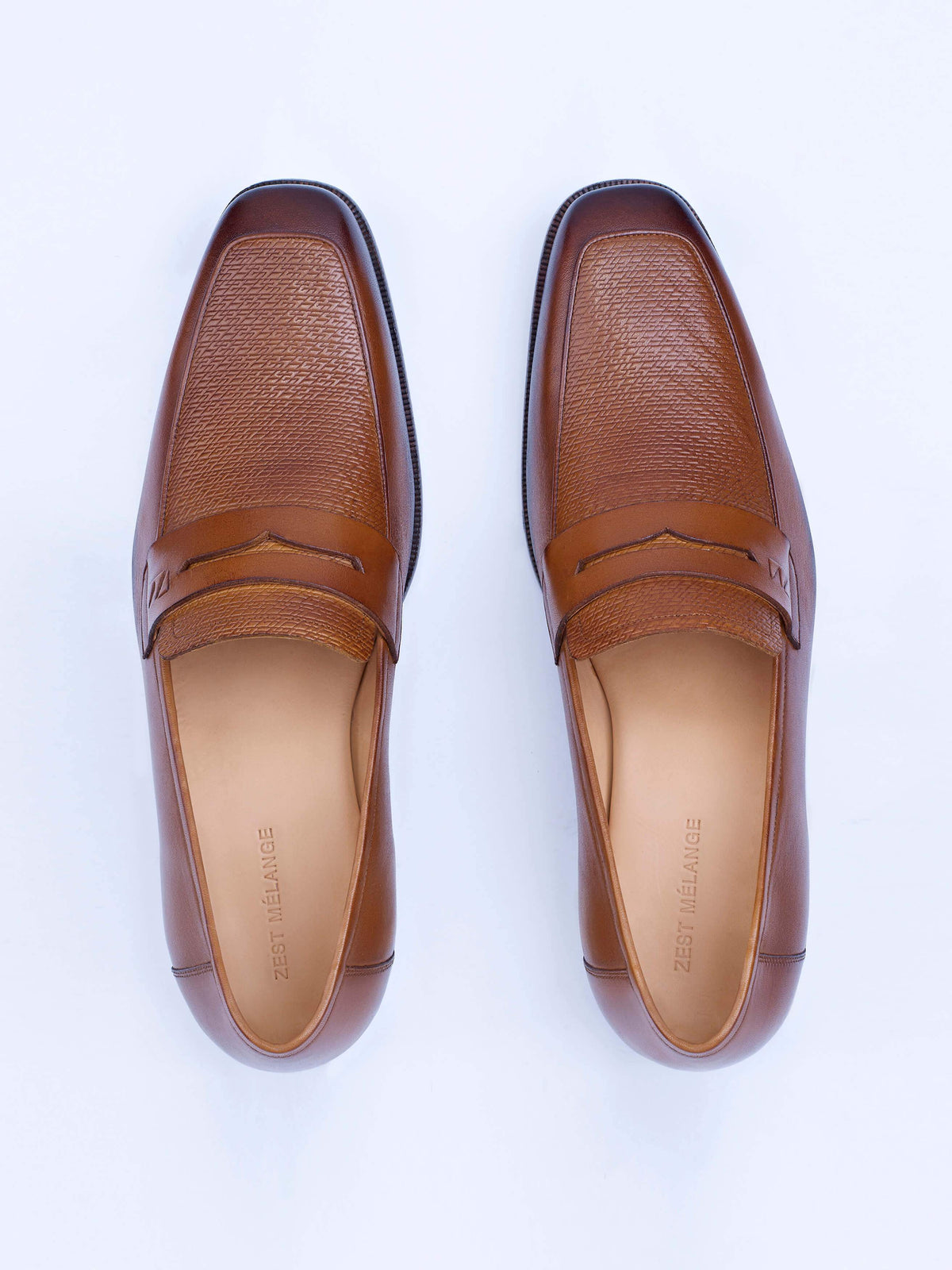 Classic Moccasins With Zm Embossed Detail - Zest Mélange 