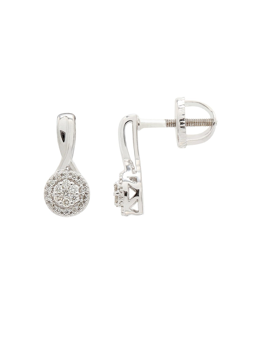 Real Diamond Illusion Cluster Stud Earring - Zest Mélange 