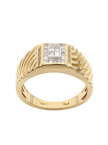 Real Diamond Mens Princess Diamond Ring - Zest Mélange 