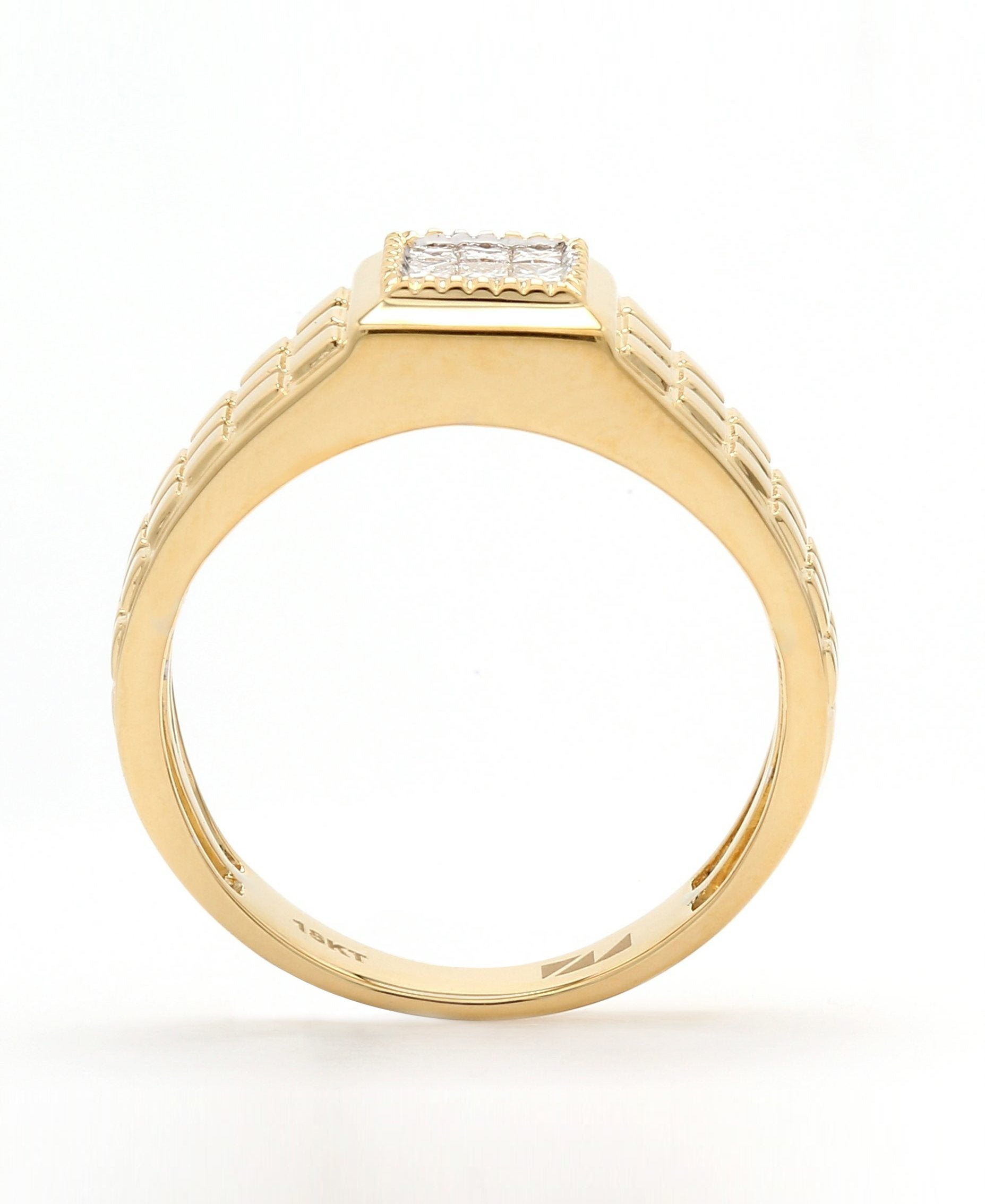 Buy Panache Men's Diamond Band 18 KT yellow gold (4.42 gm). | Online By  Giriraj Jewellers