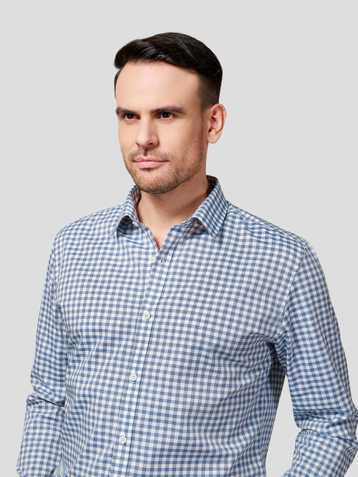 Tricolor Gingham Shirt - Zest Mélange 