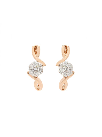 Real Diamond Cluster Hoop Earring - Zest Mélange 