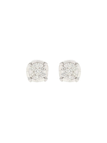 Real Diamond Illussion Cluster Stud Earring - Zest Mélange 