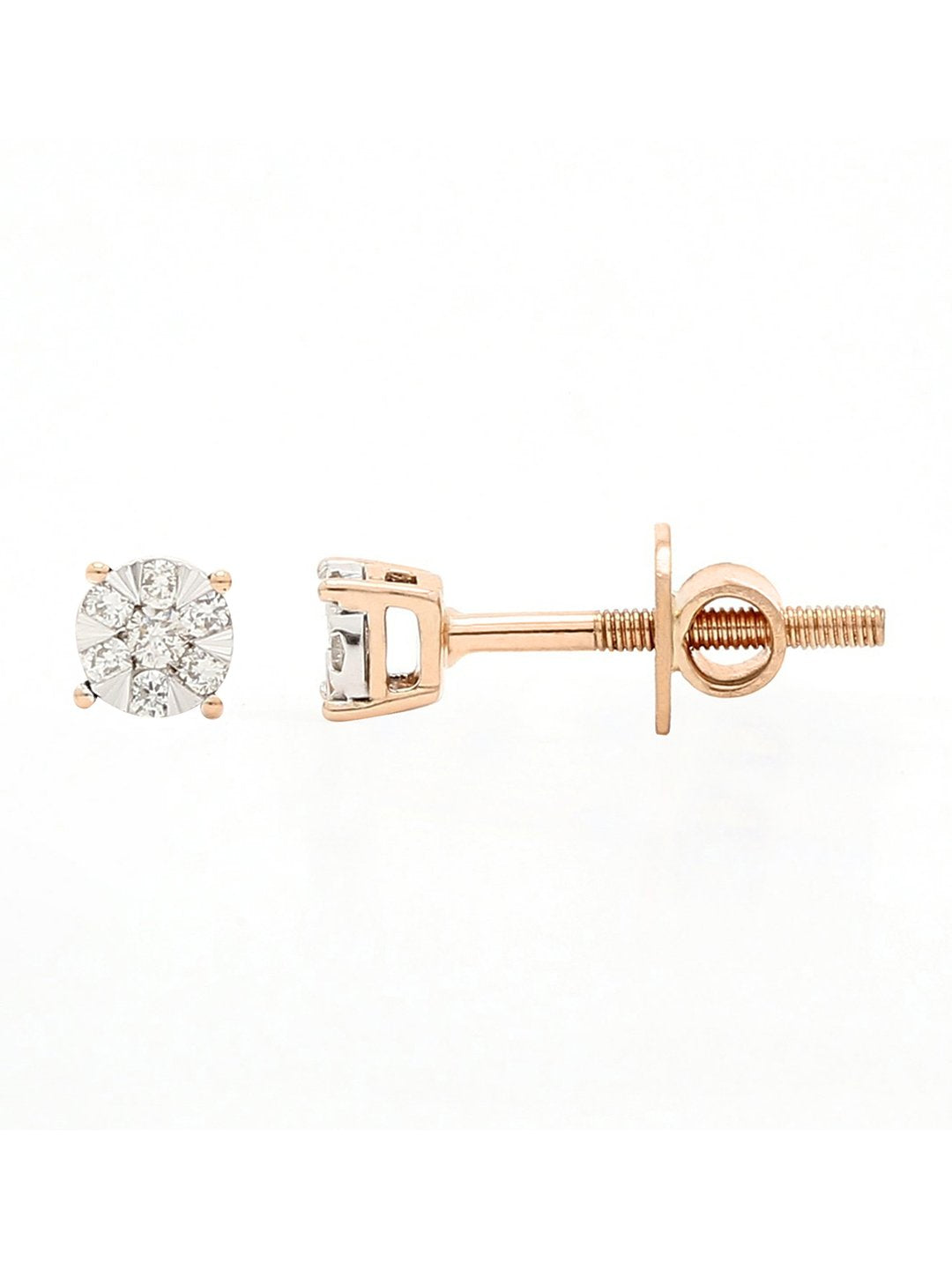 Real Diamond Illussion Cluster Stud Earring - Zest Mélange 