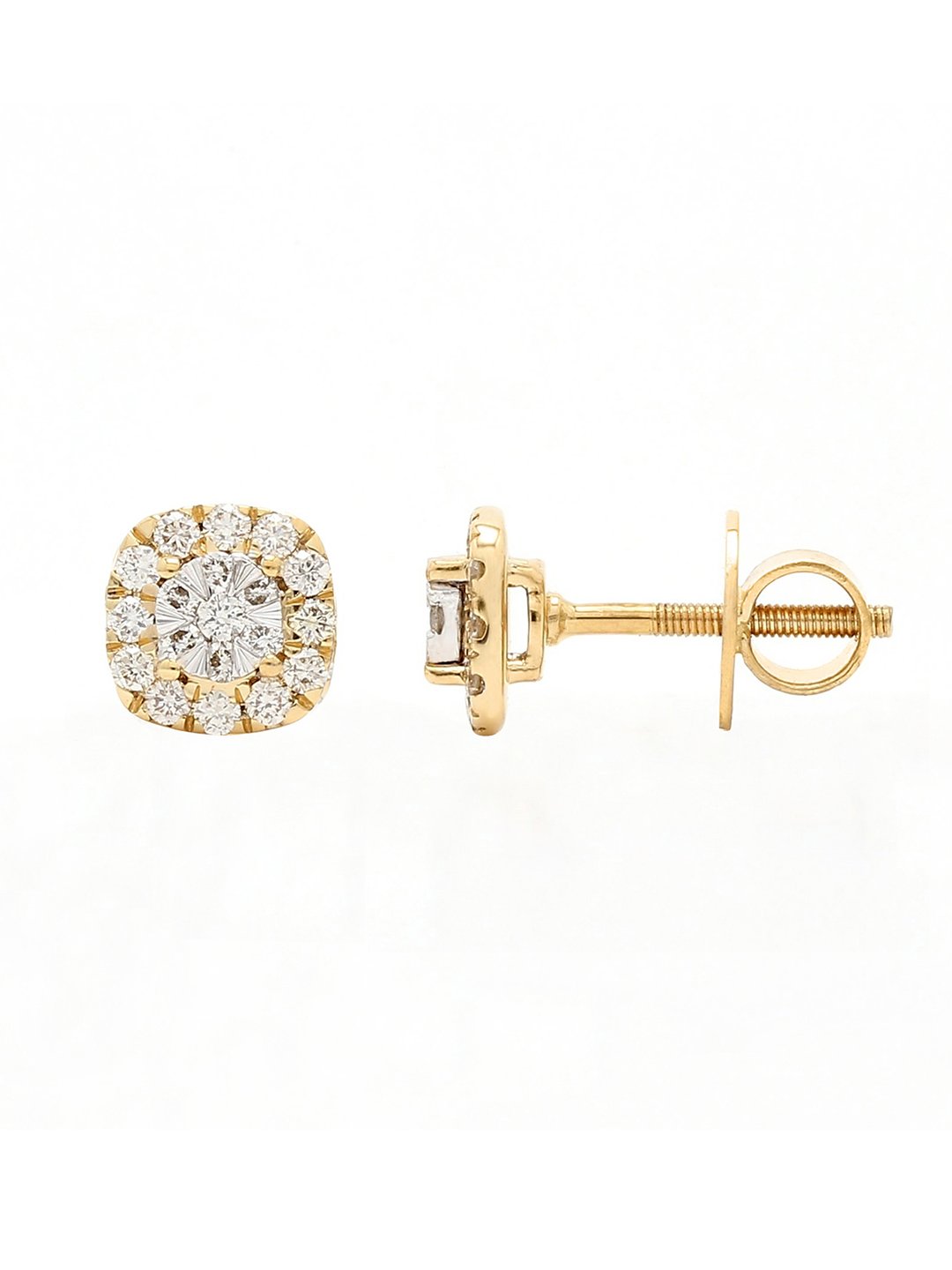 Real Diamond Illussion Cluster Stud Earring - Zest Mélange 