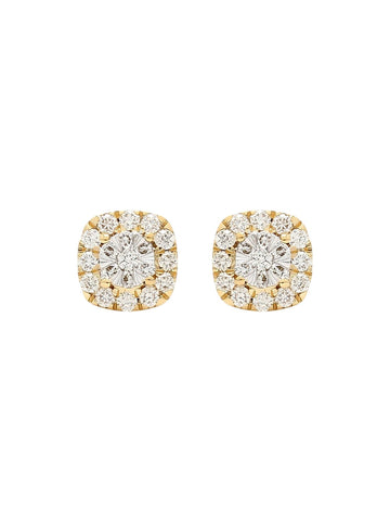 Real Diamond Illussion Cluster Stud Earring - Zest Mélange 