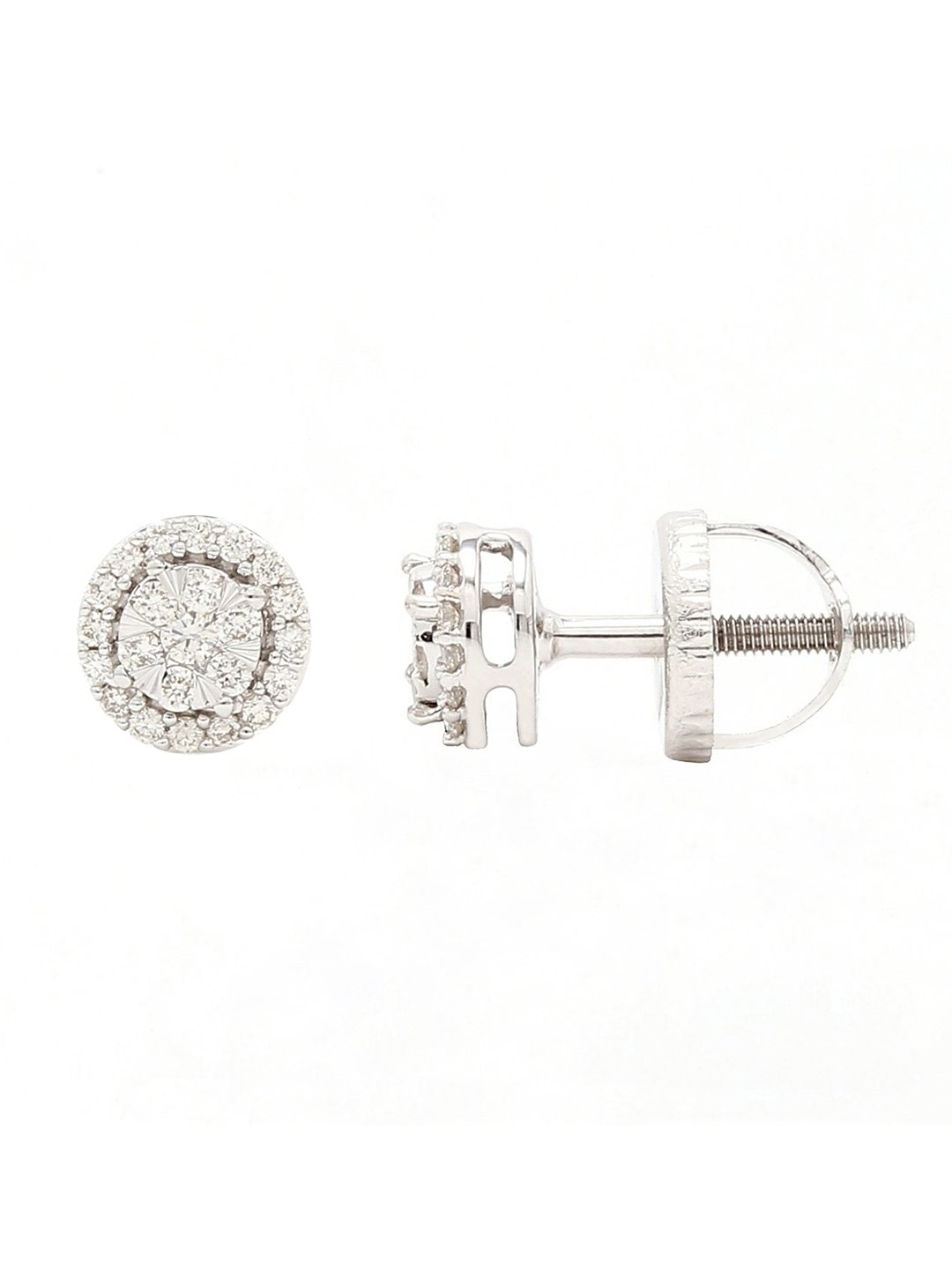 Real Diamond Illussion Cluster Stud Earring - Zest Mélange 