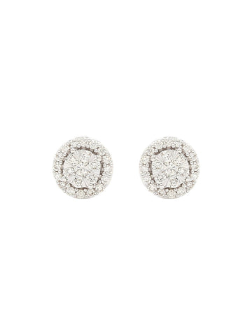 Real Diamond Illussion Cluster Stud Earring - Zest Mélange 