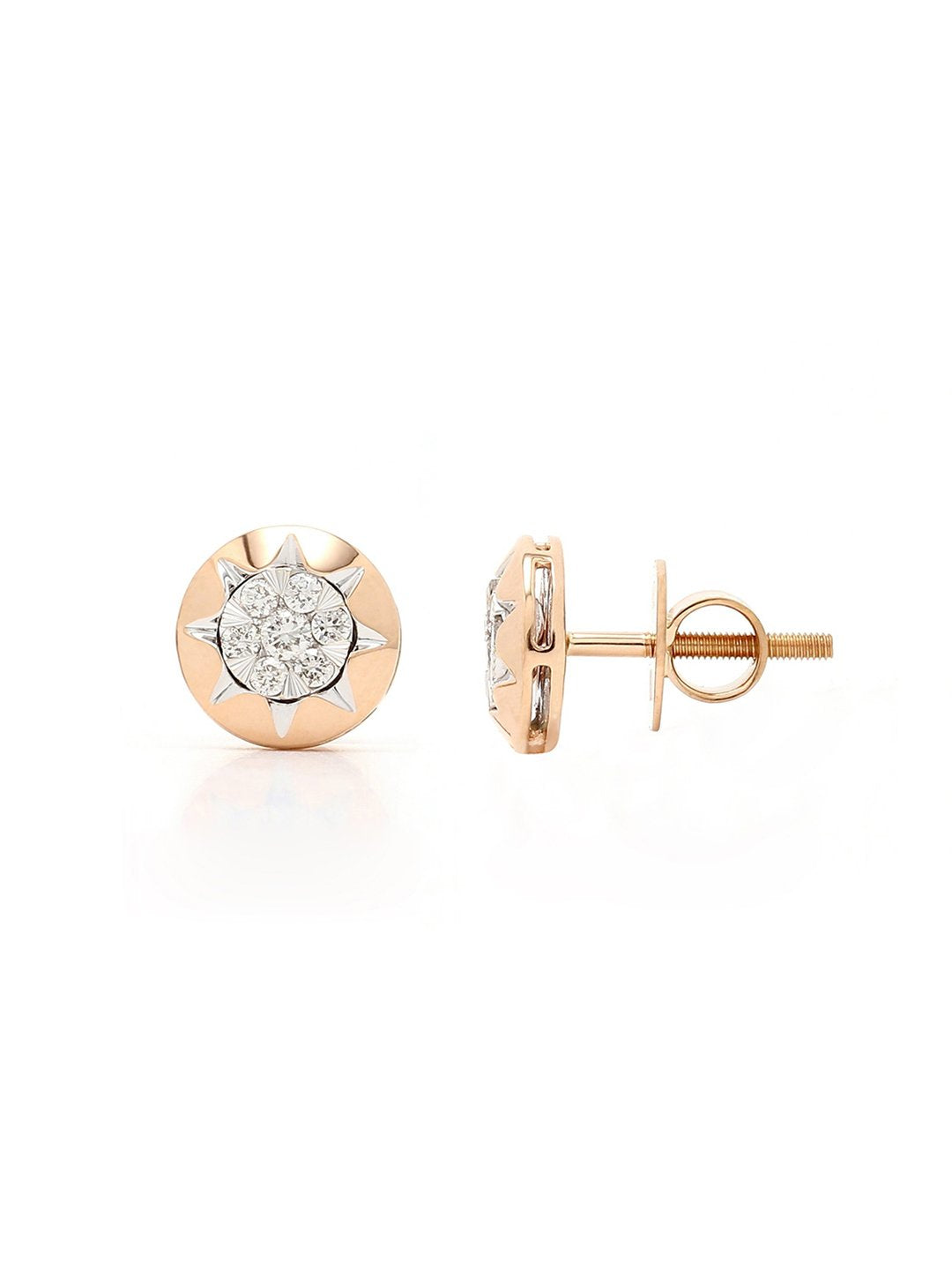 Real Diamond Illussion Cluster Stud Earring - Zest Mélange 