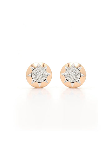 Real Diamond Illussion Cluster Stud Earring - Zest Mélange 