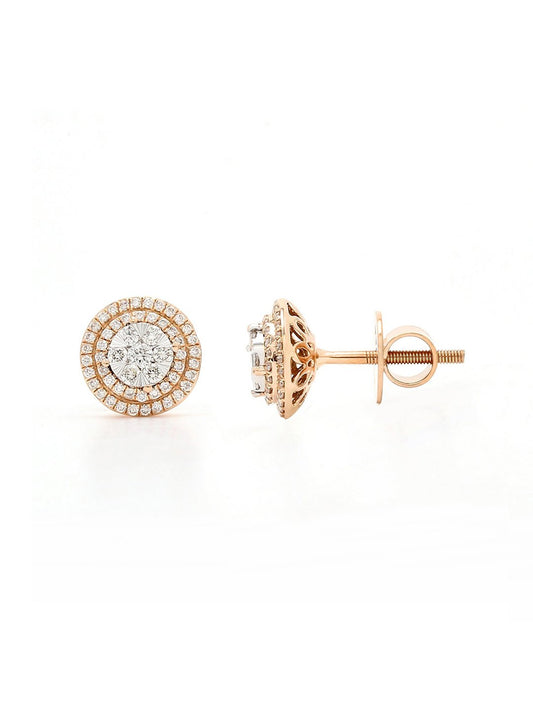 Real Diamond Illussion Cluster Stud Earring - Zest Mélange 