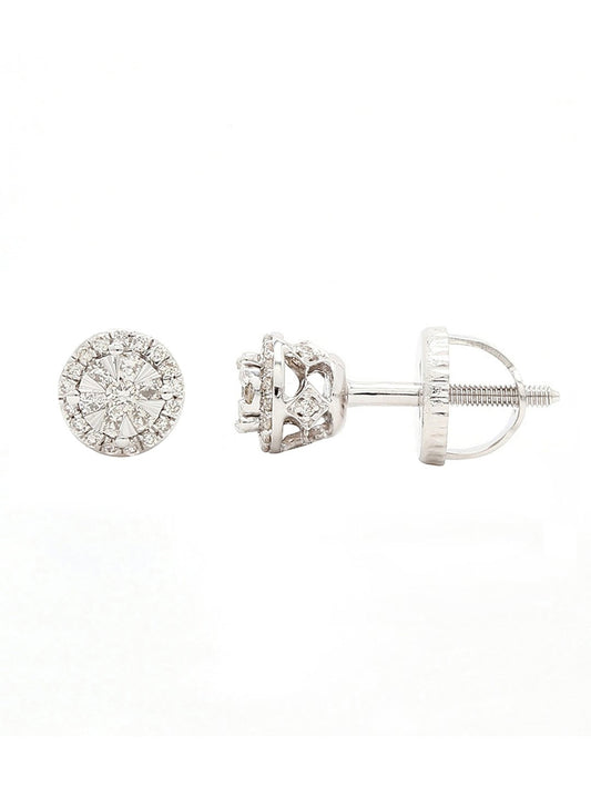 Real Diamond Illussion Cluster Stud Earring - Zest Mélange 