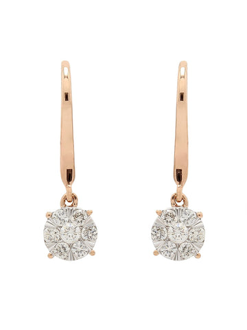 Real Diamond Illussion Cluster Dangling Earring - Zest Mélange 