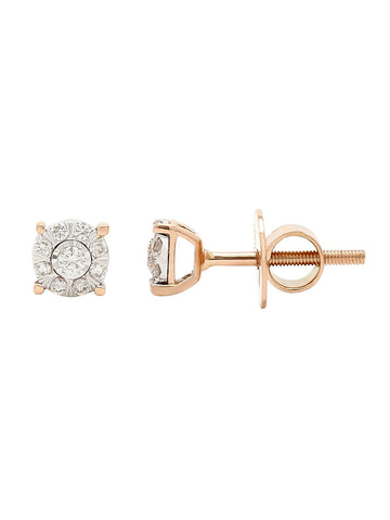 Real Diamond Illussion Cluster Stud Earring - Zest Mélange 