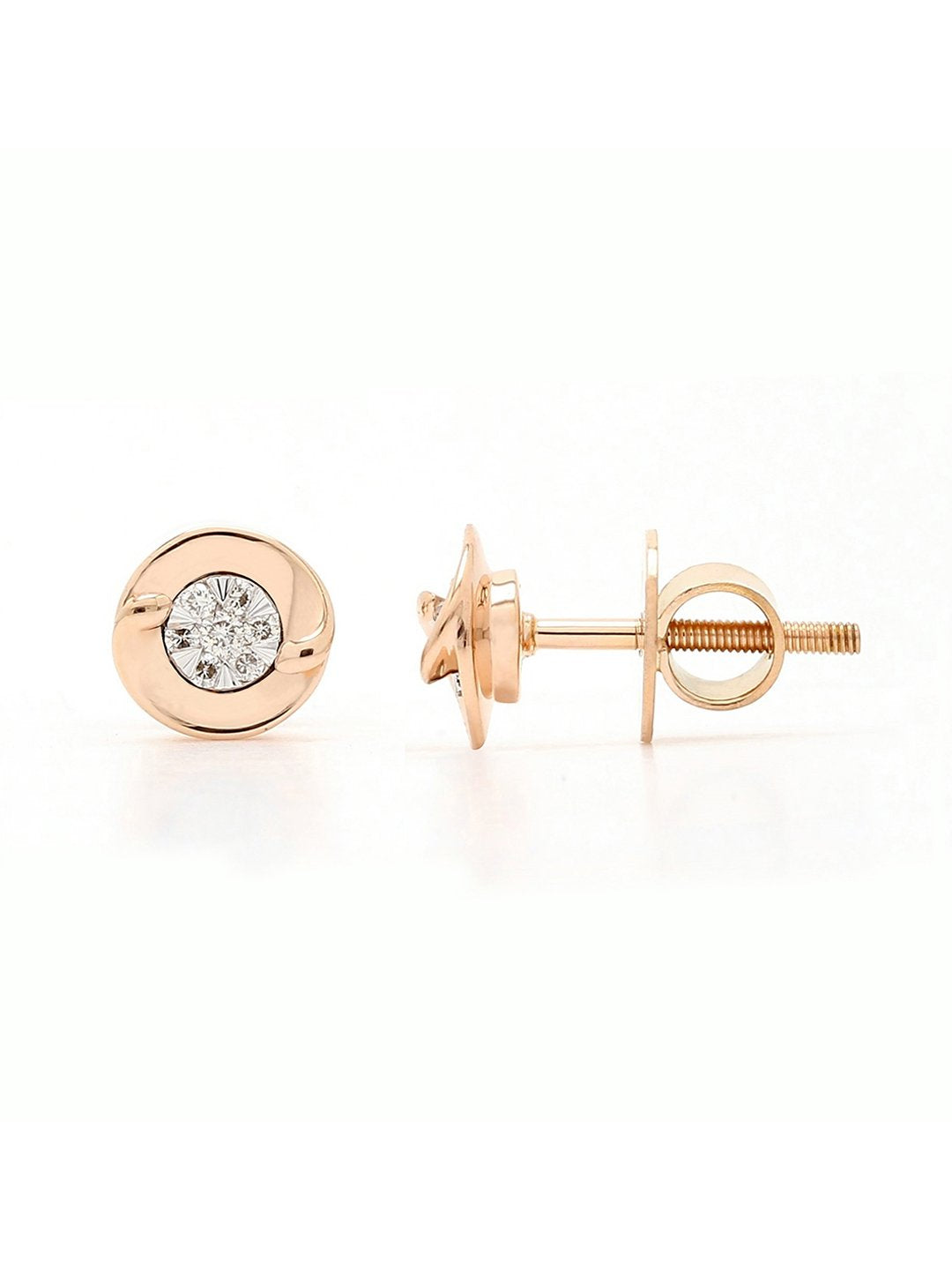 Real Diamond Illussion Cluster Stud Earring - Zest Mélange 