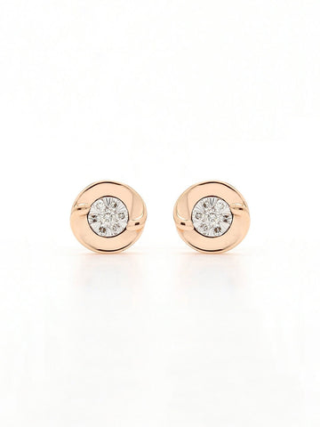 Real Diamond Illussion Cluster Stud Earring - Zest Mélange 