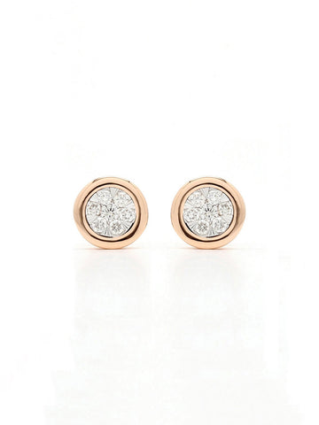 Real Diamond Illussion Cluster Stud Earring - Zest Mélange 