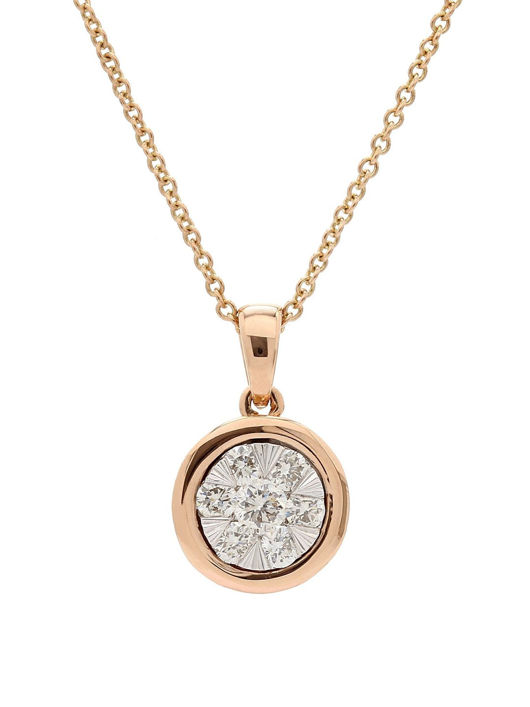 Real Diamond Illussion Cluster Pendant With Chain - Zest Mélange 