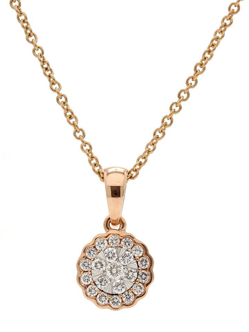 Real Diamond Illussion Cluster Pendant With Chain - Zest Mélange 