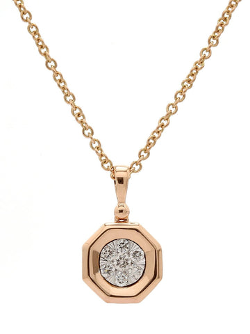 Real Diamond Illussion Cluster Pendant With Chain - Zest Mélange 