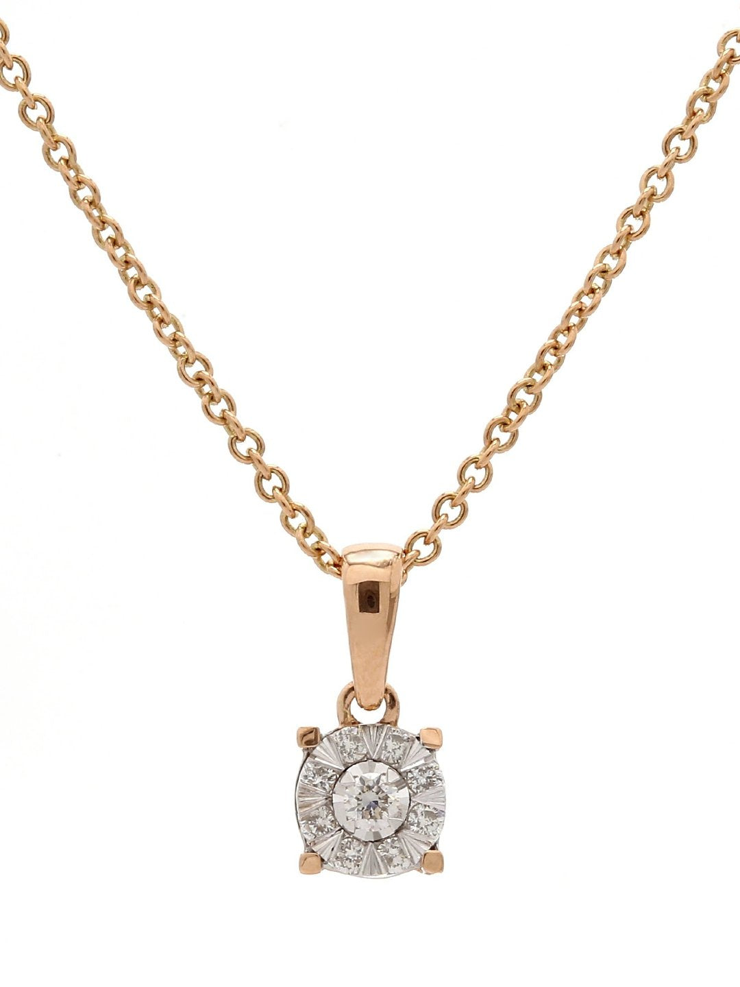 Real Diamond Illussion Cluster Pendant With Chain - Zest Mélange 