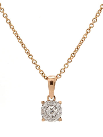 Real Diamond Illussion Cluster Pendant With Chain - Zest Mélange 