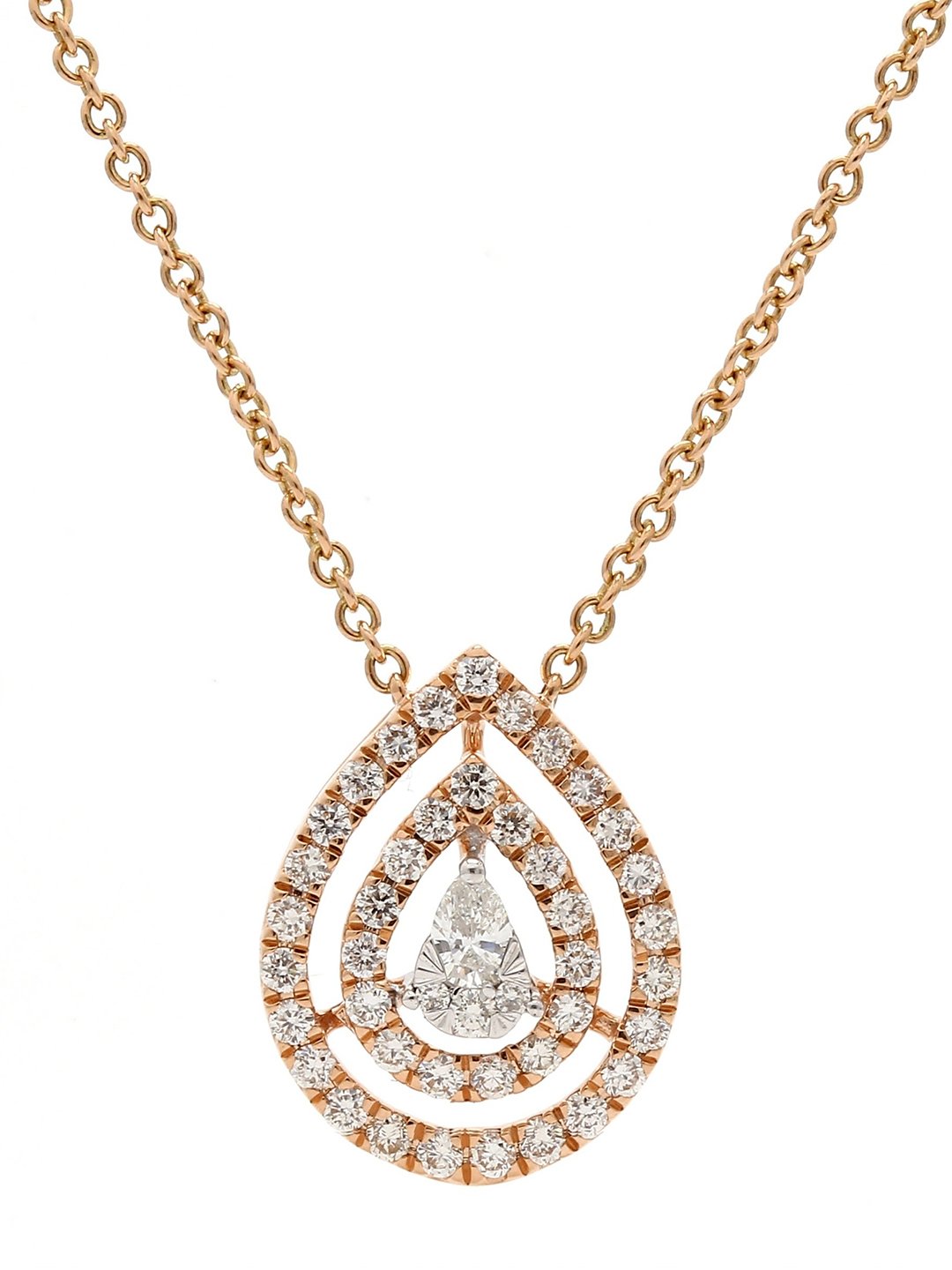 Real Diamond Illussion Solitaire Pendant With Diamonds by the yard Chain - Zest Mélange 