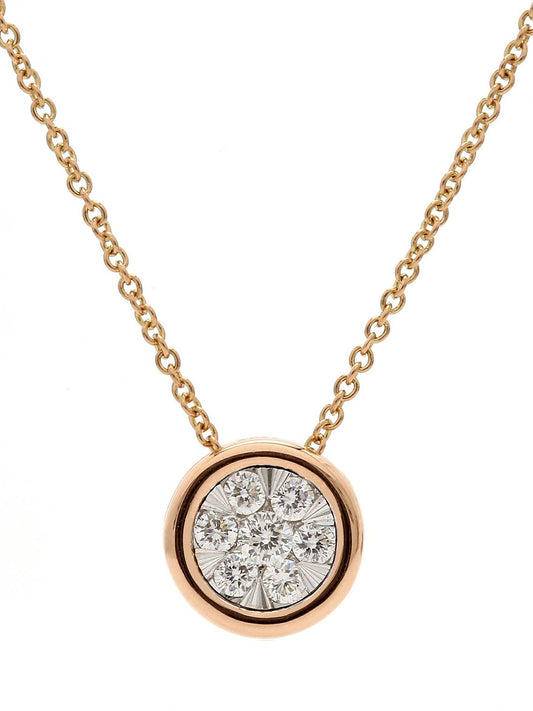 Real Diamond Illussion Solitaire Pendant With Diamonds by the yard Chain - Zest Mélange 