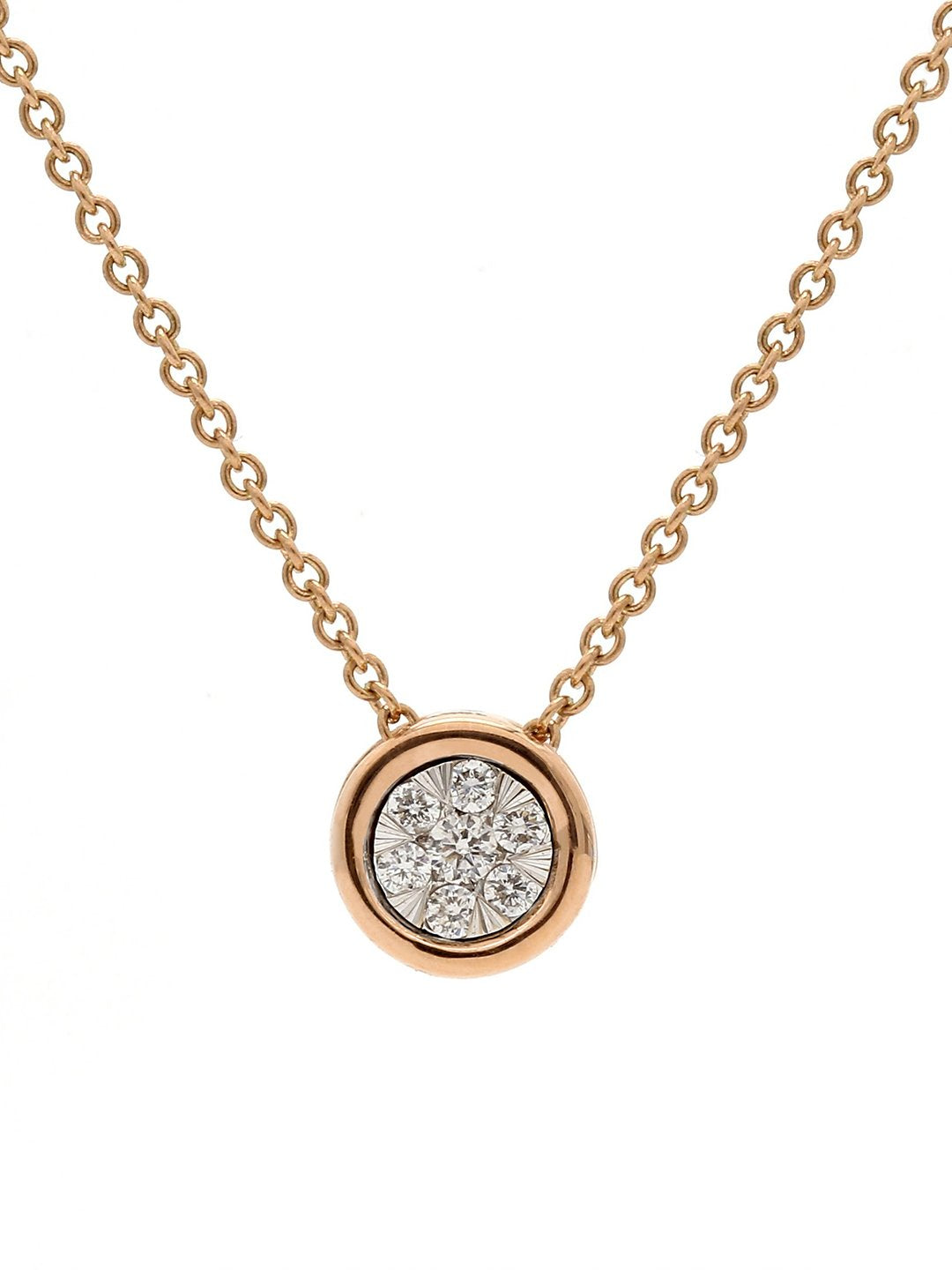 Real Diamond Illussion Solitaire Pendant With Diamonds by the yard Chain - Zest Mélange 