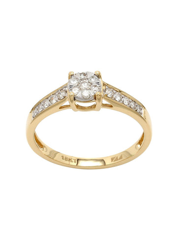 Real Diamond Illussion Cluster Ring - Zest Mélange 