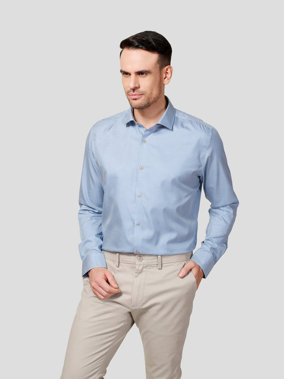 Blue Checks Shirt - Zest Mélange 