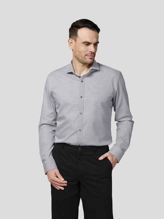 Cut Way Collar Checks Shirt - Zest Mélange 