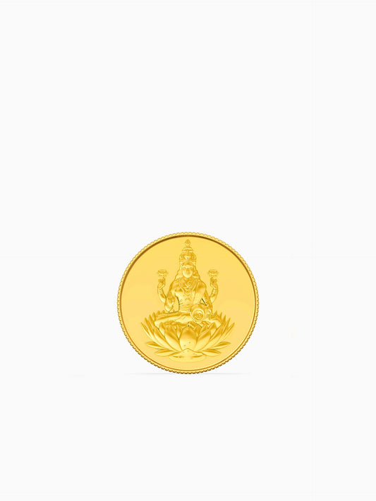 1 Gram 999 Purity Goddess Laxmi Gold Coin - Zest Mélange 