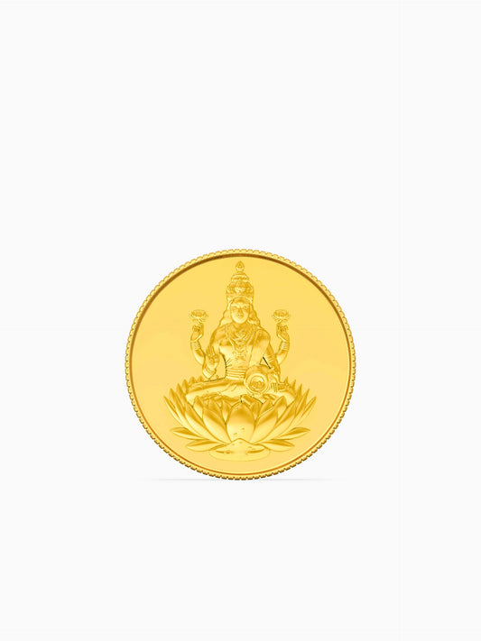 2 Gram 999 Purity Goddess Laxmi Gold Coin - Zest Mélange 